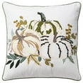 thumbnail image 2 of Rizzy Home Harvest Ivory/Multicolor Pumpkins Cotton 20"X20" Poly Filled Decorative Throw Pillow, 2 of 5
