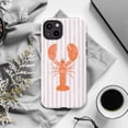 thumbnail image 6 of Orange Lobster Striped Background Phone Case for iPhone 17 16 15 14 13 12 11 Pro Max Mini, 6 of 6