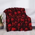 thumbnail image 3 of Balery Red Skulls Manta de Franela con Dibujo, Lujo Ultra Suave y Cálido, Antipelusa y Resistente a las Arrugas para Cama, Sofá, Camping -60"x50", 3 of 6