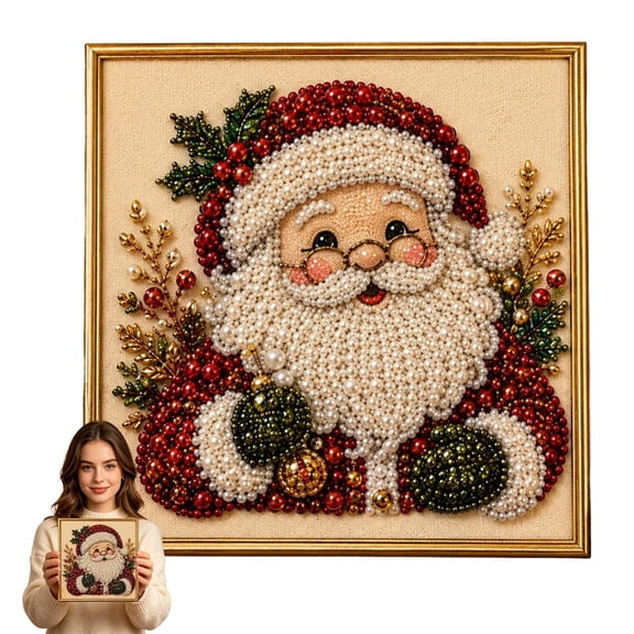 Diamond Pearl Art Kits for Adults,Christmas Pearl Art Kits Pearl Diamond Art Diy Kits Diy Pearl Painting Kit for Adults & Beginners,Gem Art Diamond Art Supplies Accessories