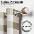thumbnail image 6 of Outdoor Curtains for Patio Waterproof, Brown Plaid Windproof Pravicy Outside Porch Blackout Curtain, Spring Summer Farmhouse Buffalo Checkered Sun Blocking Grommets Curtains for Cabana Gazebo 54"x84", 6 of 9