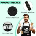 thumbnail image 3 of Funny Baking Aprons for Women, Queen of The Kitchen Black Chef Apron, Adjustable Kitchen Cooking Apron with Pockets, Valentine''s Day Gifts for Wife Baker, Mother''s Day Gifts for Mom Grandma, 3 of 6