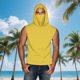 thumbnail image 1 of mfyjkho Tops Deportivos Para Mujer, Camiseta Unisex De Verano Informal De Color Liso Sin Mangas Con Capucha Y Protector Solar De Seda Helada Con Mascarilla Tops Para Hacer Ejercicio Para Mujer M, 1 of 8
