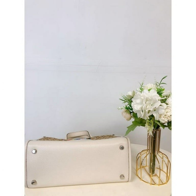 バッグ COACH Dempsey Carryall 2Way Bag White Coach Dempsey Carryall In Signature Jacquard With Rainbow
