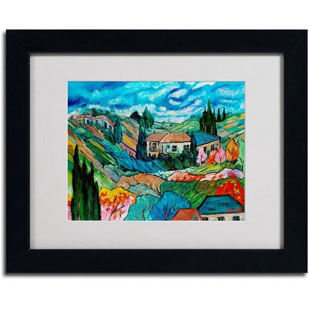 Trademark Fine Art "Valley House" Canvas Art by Manor Shadian, Black Frame