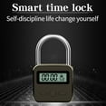 thumbnail image 4 of Smart Time Lock LCD Display Electronic Timer Switch USB Rechargeable Timer Padlock Travel Electronic Timer-Qing,1 x Timer Padlock 1 x USB Cable,Tarnish, 4 of 8