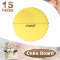 thumbnail image 2 of 15pcs Base de Pastel Redonda, Base de Pastel Circular de 8 pulgadas, Base de Cartón Dorada, 2 of 6