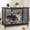 L, variant on MEDEHOO Indoor Dog Crate Furniture, Movable Dog Kennel Side End Table with Wheels for Small Medium Large Dogs with Cushion, Tray, Wire, Rustic Brown(L)
