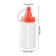 thumbnail image 2 of CuiLiyq 4 Pcs Mini Jam Squeeze Bottle Jar, Sauce Seasoning Box with Lid, Squeeze Bottle Portable Kitchen Easy Clean Spices Storage Container (Red), 2 of 5