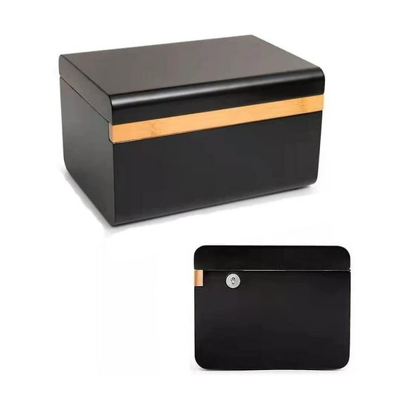 Premium Bamboo Storage Box With Removable Tray Removable Divider Wooden Storage Box With Lock