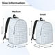 thumbnail image 2 of Balery Blue Checkboard Mochila Clásica Impresa Básica para Viaje, Mochila Escolar Resistente al Agua, Mochila de Lona con Correas Ajustables-Medium, 2 of 5