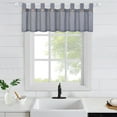 thumbnail image 2 of Tier Curtains with Solid Button, Rod Pocket Tailored Waterproof Small Curtain Valance, 2 of 7