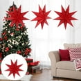 thumbnail image 6 of ABPETE Paper Star Lantern Lampshade 9 Pointed Star Hanging Decorations for Christmas New Year Wedding Party Holiday Birthday (3Pcs,Red), 6 of 18