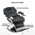 thumbnail image 4 of BarberPub Heavy Duty Recline Barber Chair All Purpose Hydraulic Salon Chairfor Hair Stylist Spa Beauty Shampoo Black 2801, 4 of 10