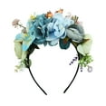 thumbnail image 2 of Diadema con Corona de Flores Jinwen Azul, 2 of 6