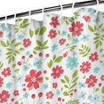 thumbnail image 3 of Pioneer Flower Floral Print Pattern Shower Curtain 84"x72", Bathroom Decorative Shower Curtain Set with 12 Hooks, Waterproof Washable, 3 of 6