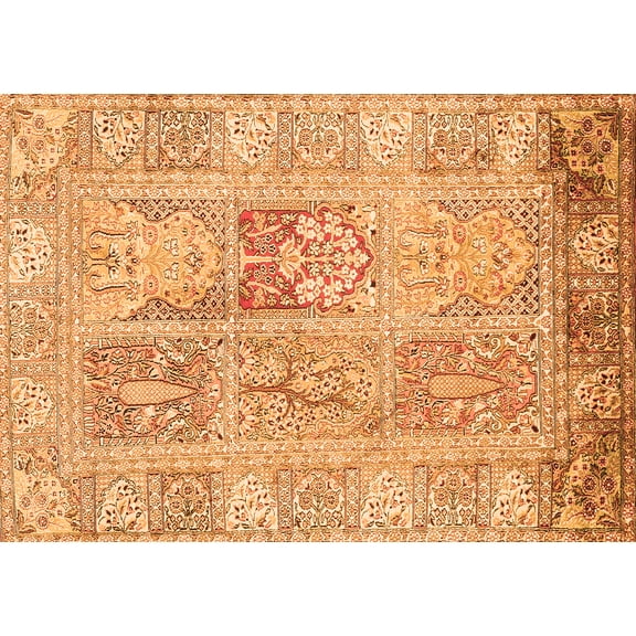 Ahgly Company Indoor Rectangle Persian Orange Traditional Area Rugs, 5' x 7'