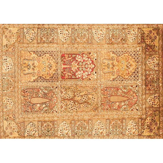 Ahgly Company Indoor Rectangle Persian Orange Traditional Area Rugs, 7' x 10'