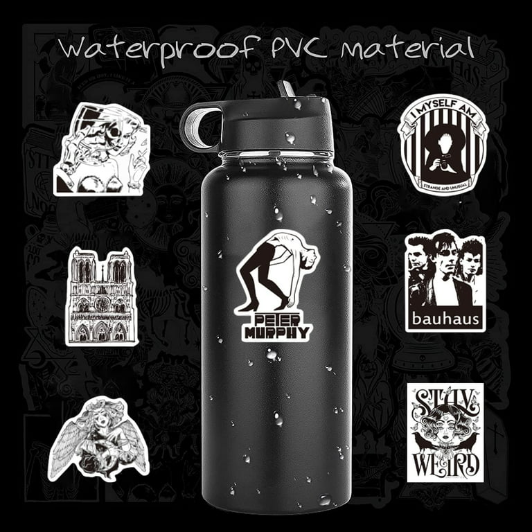 Goth Sticker Halloween Stickers Pack 50 Pcs Waterproof Aesthetic Gothic  Stickers Vinyl Stickers Decals for Skateboard, Luggage, Water-Bottle,  Chromebook, Phone Case (Black & White) 