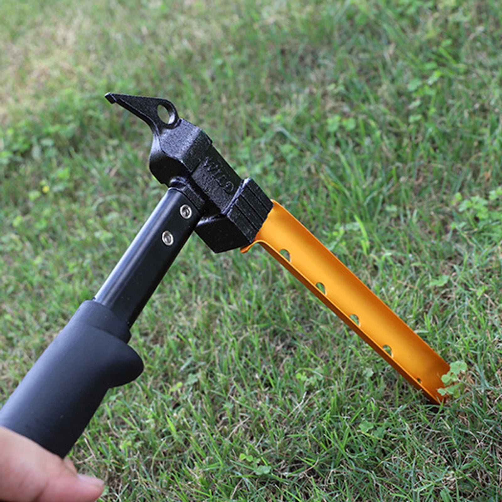 SIELUNO Outdoor Snow Sand Tent Stakes Pegs, Aluminum U Shaped Lightweight Tent Nails, Tent Accessories-Gold-31cm