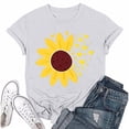 thumbnail image 2 of NAMTYQX Womens Shirts Dressy Casual Loose Graphic Airoft Round Neck Light Bedrucktes Plus Size Casual Short Sleeve Tshirts Shirts for Women Graphic White Size XL, 2 of 5