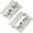 Silver, variant on 3 Inch 2 Pack Spring Release Hinges, Stainless Steel Detachable Cabinet Door Hardware, One-Touch Quick Release Mechanism,Black
