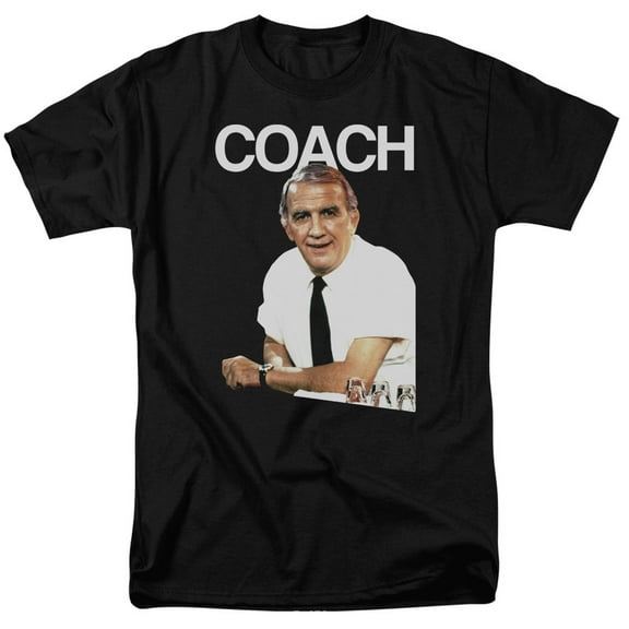 Cheers Coach Adult 18/1 T-Shirt Black