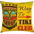thumbnail image 2 of Ambesonne Tiki Bar Decor Way to Tiki Club Square Pillow Cover, 2 of 2