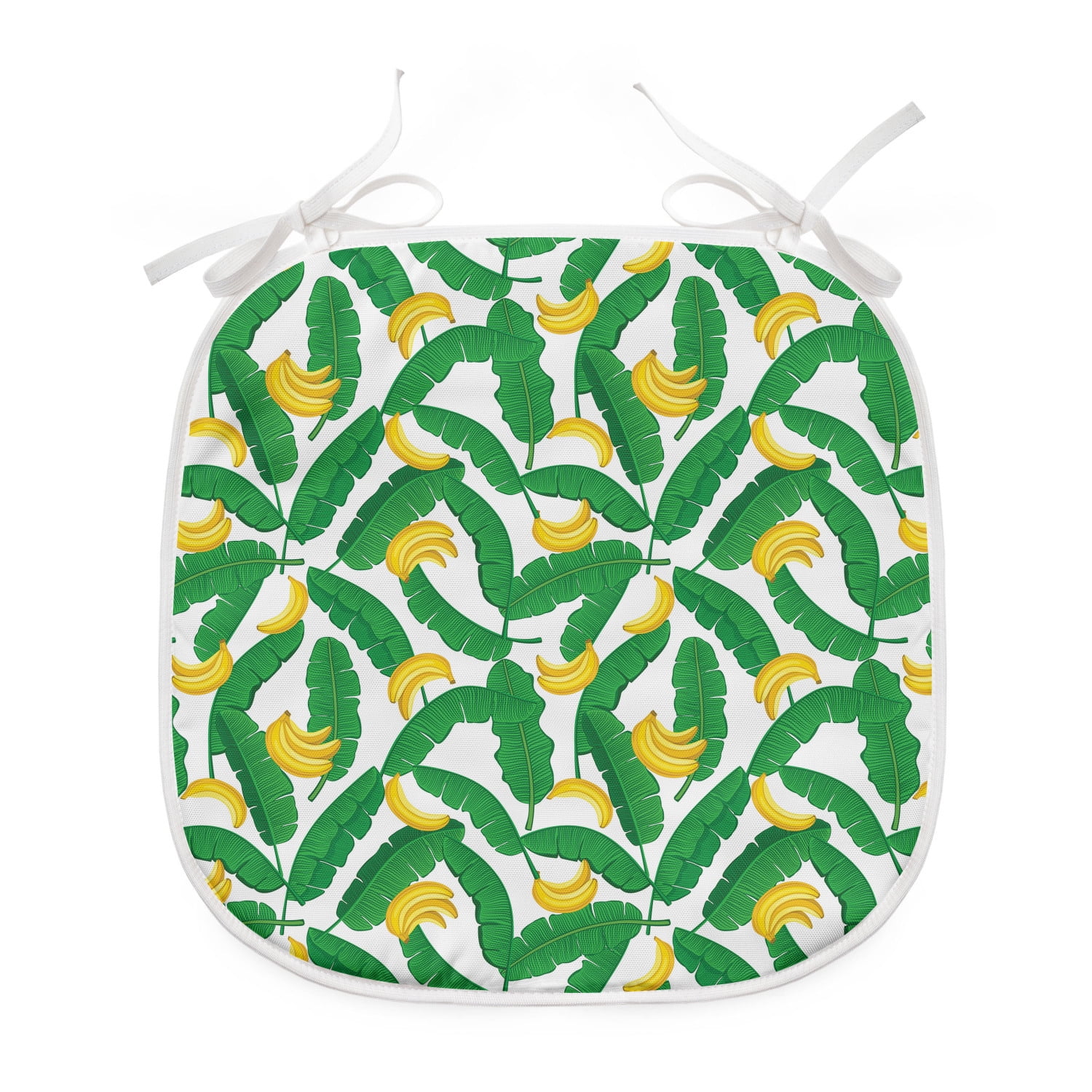 Botany Dining Chair Pad, Banana with Giant Tropical Palm Leaves