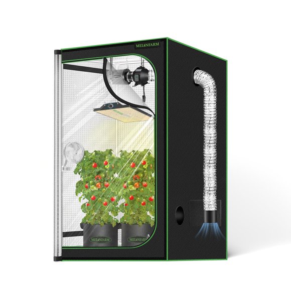 Carpa de Cultivo MELONFARM 60x60x80 cm con Puerta Transparente