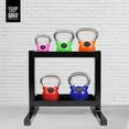 thumbnail image 2 of WF Athletic Supply Color Rubber Coated Kettlebell with Chrome Handle, Great for Full Body Workout and Strength Training, 10, 15, 20, 25, 30, 35lb Kettlebell only & 100, 125, 135lb Set with Rack, 2 of 9