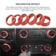 thumbnail image 4 of Anillo De Decoración Para Interruptor De Aire Acondicionado De Coche, Anillo De Aleación De Aluminio Rojo, Botón De Control De Aire Acondicionado De Coche, Anillo Decorativo Circular 6 Piezas Advancent VI003365-00, 4 of 7