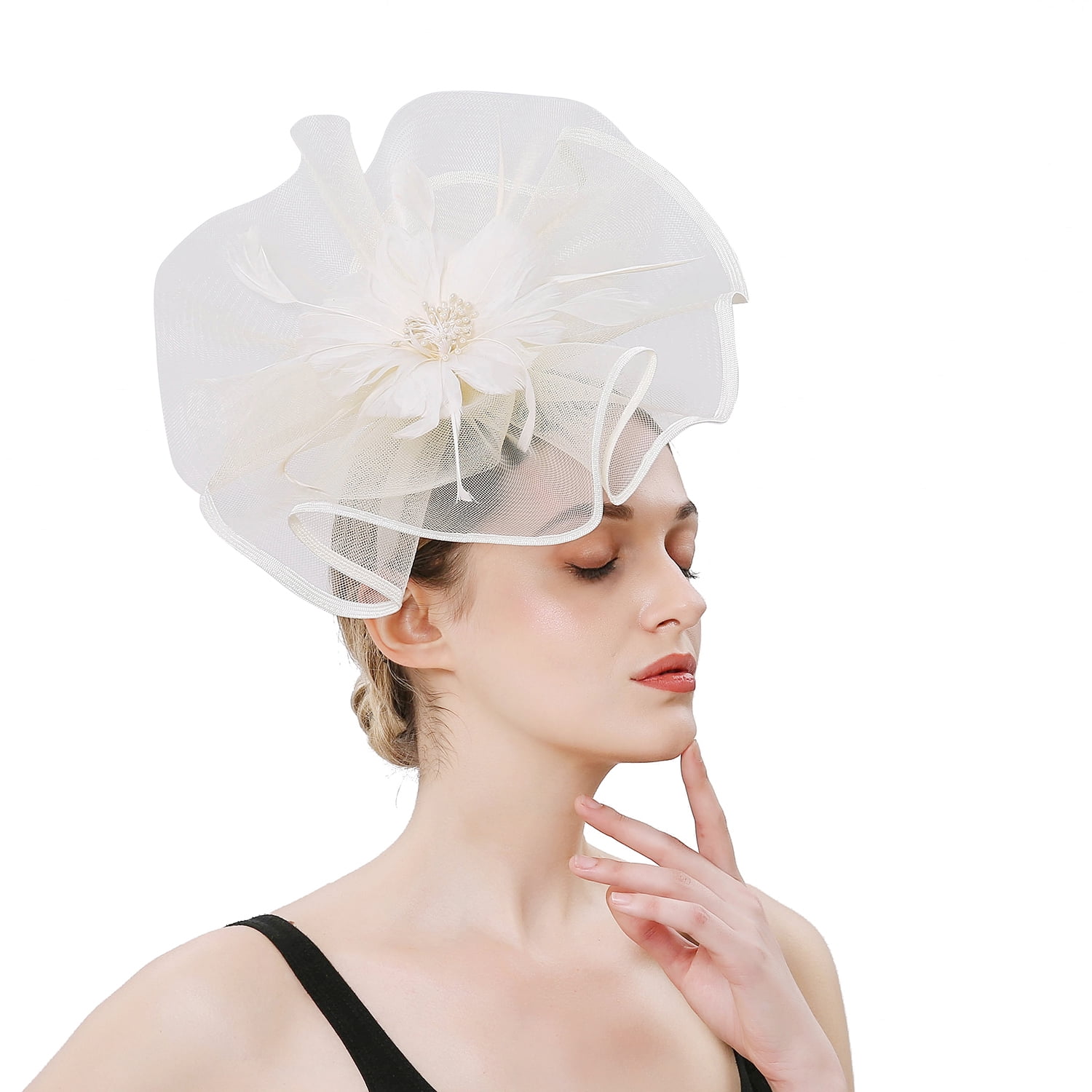Cocktail Party Hat Womens Sinamay Fascinator Wedding Church Kentucky