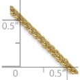 thumbnail image 2 of 14K Yellow Gold 2mm Semi-Solid 3-Wire Wheat Chain (22 X 2) Made In Turkey bc127-22, 2 of 5