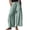 AG07_Green, variant on Resicozy Cropped Lace-Hem Pants for Women High Waisted Drawstring Wide Leg Pants Casual Lightweight Trousers with Pockets Blue L