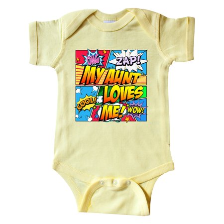 

Inktastic My Aunt Loves Me Gift Baby Boy or Baby Girl Bodysuit