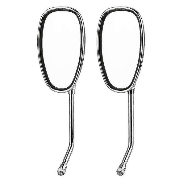 Juego de espejos retrovisores laterales retro para motocicleta con barra en L y barra en R - Negro, 10 mm s202412246098
