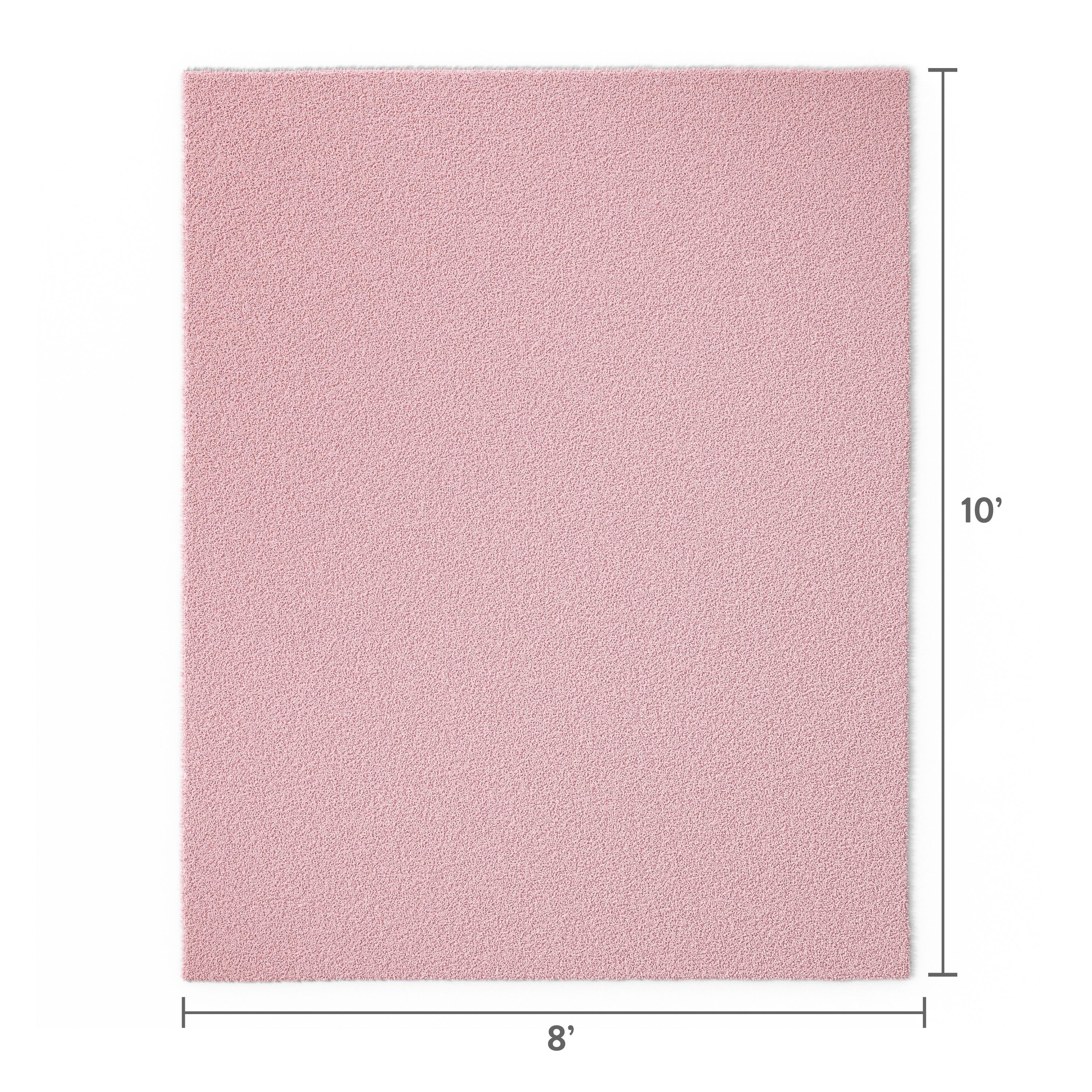 Mainstays Kids Tufted Light Pink Shag Area Rug, 8' x 10'