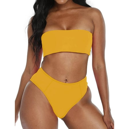 

Poatren Women s Bikini High Waisted Tummy Control Two Piece Swimsuit Swimwear