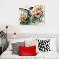 thumbnail image 5 of Awypu Hummingbird Animal Canvas Wall Art，colorful Flower Bird Modern Wall Art Poster，for Purple Floral Botanical Nature Prints Painting Farmhouse Bathroom Room Decor, 5 of 6
