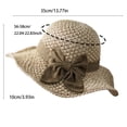 thumbnail image 3 of Women’s Wide Brim Straw Sun Hat with Bowknot – Foldable UPF 50+ Beach Hat, Adjustable Summer Travel Cap for Outdoor, Pool, Gardening, 3 of 6