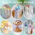 thumbnail image 5 of 2 Rolls 19.68 Yards Sparkle Organza Lace Ribbon Sheer Glitter Ruffled Fabric Iridescent Tulle Border Decorative Ribbons Bulk for Sewing Making Gift Wrapping Wreath Bouquets Diy Crafts Supply DIY, 5 of 5
