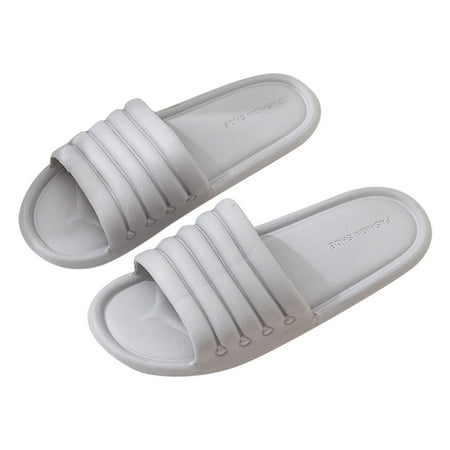 

NEGJ Men Women Quick-drying Flat Non-Slip Couple Family Home Indoor Slippers Shoes