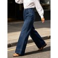 thumbnail image 5 of High Waist Women Wide Leg Long Jeans Casual Denim Pants with Pocket, 5 of 6