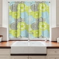 thumbnail image 2 of Ambesonne Ethnic Kitchen Curtains, Pastel Folk Style Flower, 55"x39", Apple Green Aqua Grey, 2 of 3