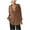 Brown, variant on Womens Long Sleeve Shirts Deep V-Neck Tunic Tops Casual Collared Ribbed Knit Sweater Oversized Loose Blouses Black XL