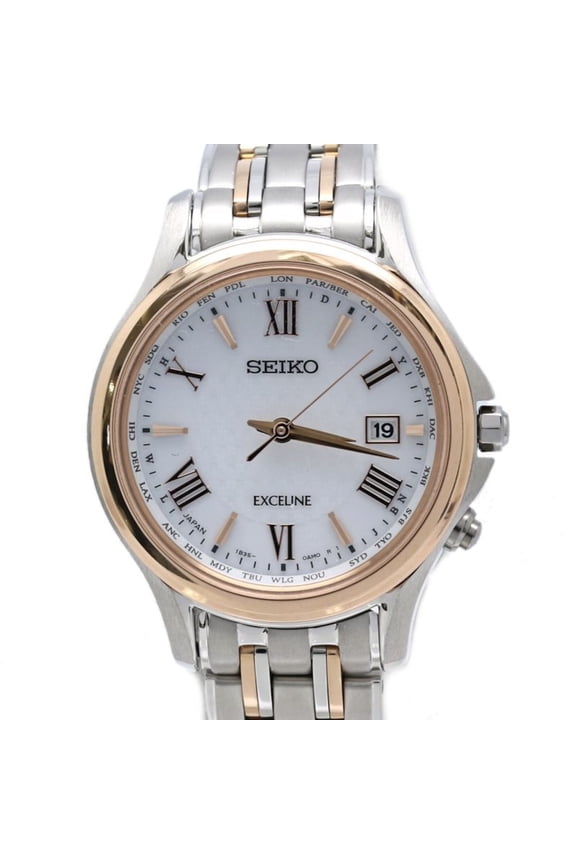 Pre-Owned SEIKO Dolce & Exceline SWCW162 1B35-0AE0 Women's Titanium Watch /40417