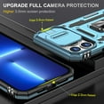 thumbnail image 2 of for iPhone 14 Pro Case with Kickstand with Camera Cover,Military-Grade Protection,Metal Ring Kickstand,Bumper Case for iPhone 14 Pro Case,Light Blue 5-IP14p-04, 2 of 14