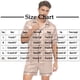 thumbnail image 3 of Mens Pijamas Color Sólido Hielo Seda de Manga Corta con Pantalones de Cuello de Cinco Puntos, Ropa de Dormir de Satén Conjunto para el Hogar, 3 of 8