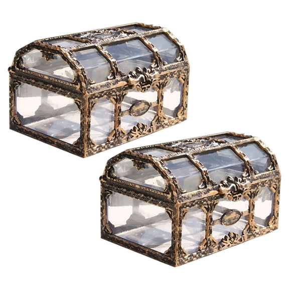 LEORX Retro Style Storage Box Plastic 2Pcs Home Decoration